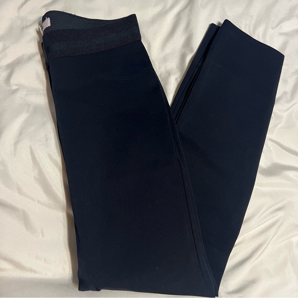 J Brand Midnight Black Leggings with Ribbon Waist Detail Size XS - Picture 3 of 11